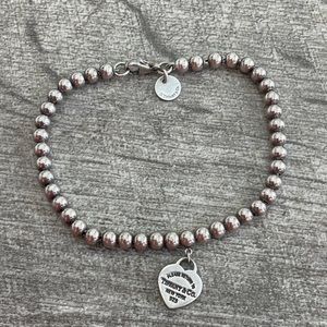 Tiffany & Co. Return to Tiffany Blue Heart Tag Bead Bracelet